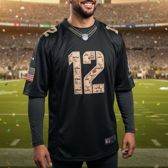 RARE Nike Aaron Rodgers Green Bay Packers "Salute to Service" jersey - Picture 1 of 9